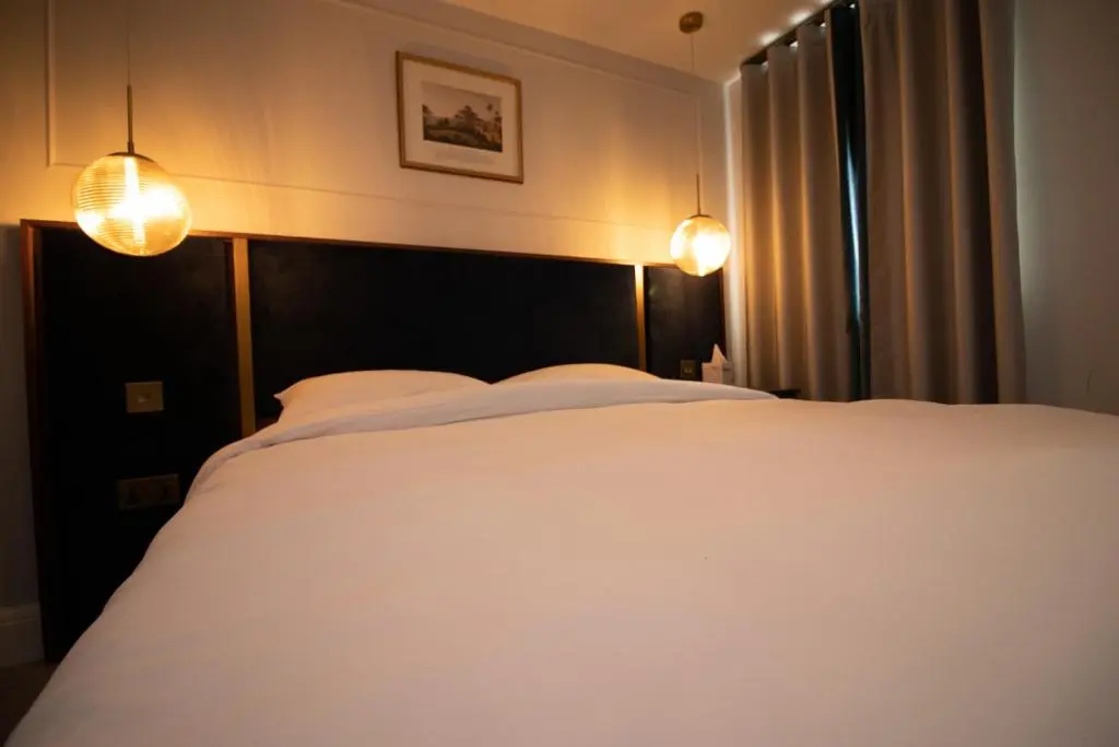 Stylishly designed hotel room with minimalist touches